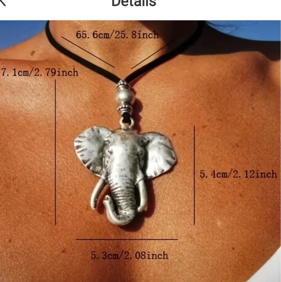 Elephant Head Necklace - Picture 5 of 5